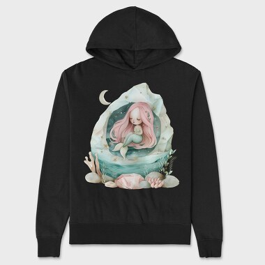 Mermaid Sacred Gem, Hanorac Oversize Barbati (Unisex)