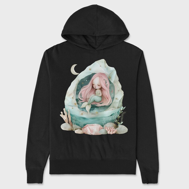 Mermaid Sacred Gem, Hanorac Oversize Barbati (Unisex)