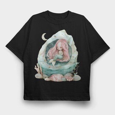 Mermaid Sacred Gem, Tricou Oversize Barbati (Unisex)