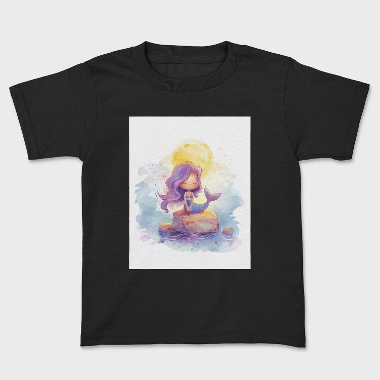 Mermaid Sitting On Rock, Tricou Copii