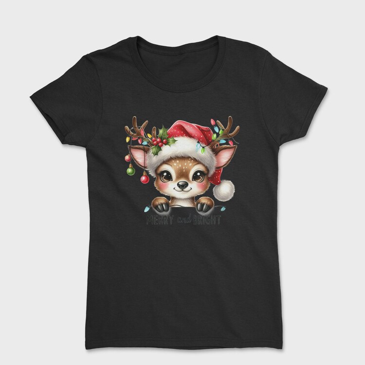 Merry Bright Reindeer, Tricou Femei