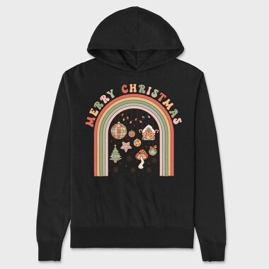 Merry Christmas Groovy, Hanorac Oversize Barbati (Unisex)