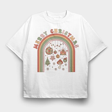 Merry Christmas Groovy, Tricou Oversize Barbati (Unisex)