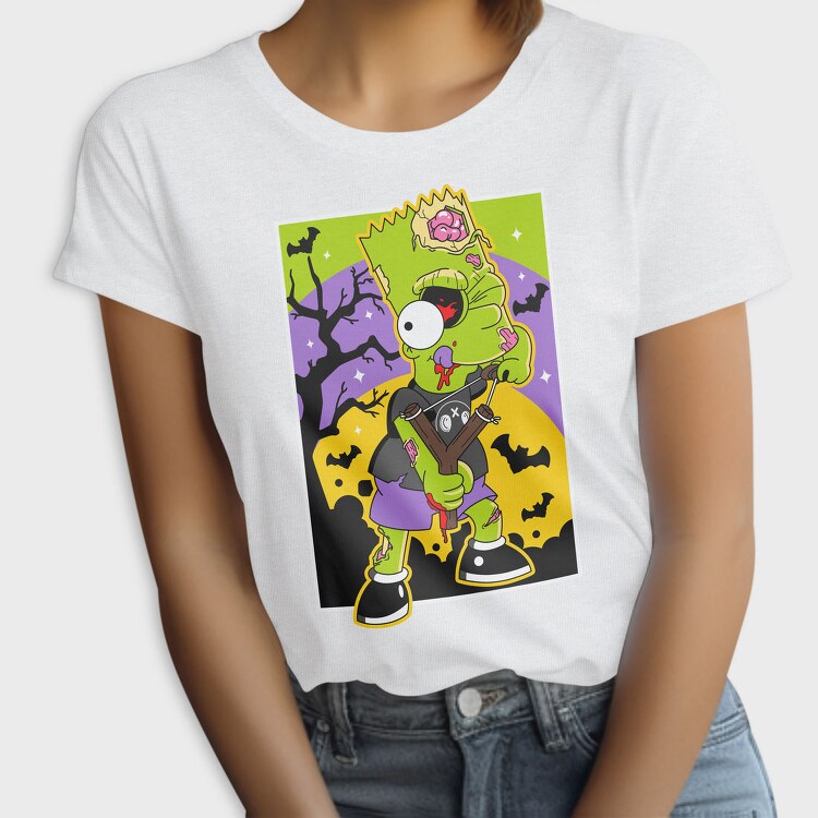 Zombie Bart Halloween, Tricou Femei