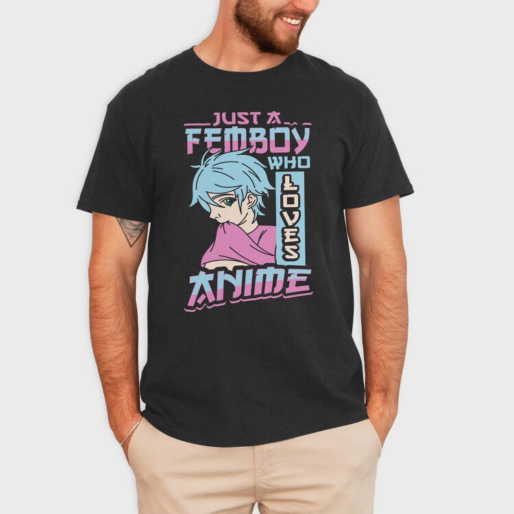 Femboy Who Loves Anime, Tricou Barbati (Unisex)