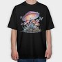 Magic Mushrooms Clips, Tricou Oversize Barbati (Unisex)