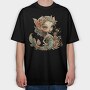 Mermaid Flower Crown, Tricou Oversize Barbati (Unisex)