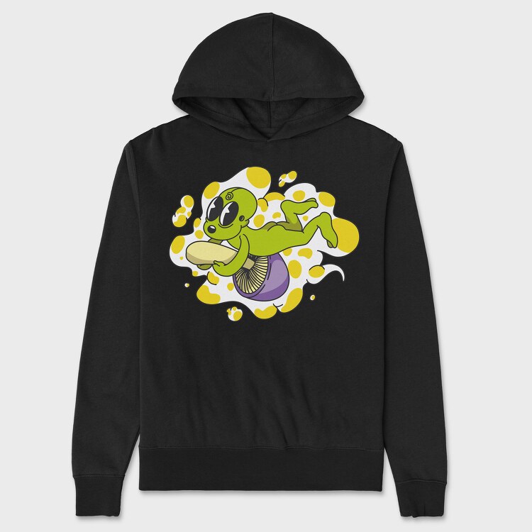 Mushroom Alien, Hanorac Oversize Barbati (Unisex)