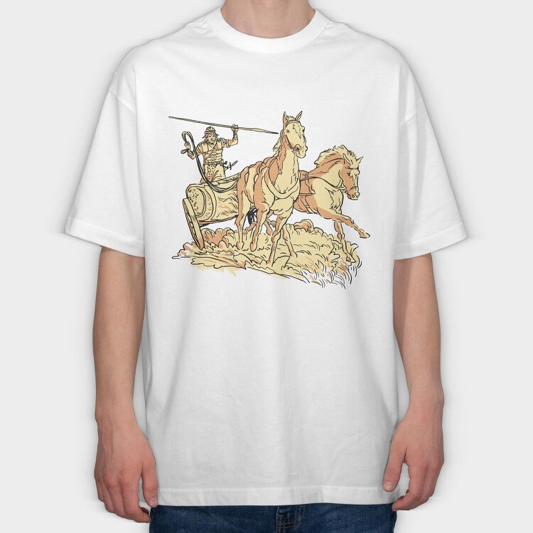 Roman Chariot, Tricou Oversize Barbati (Unisex)