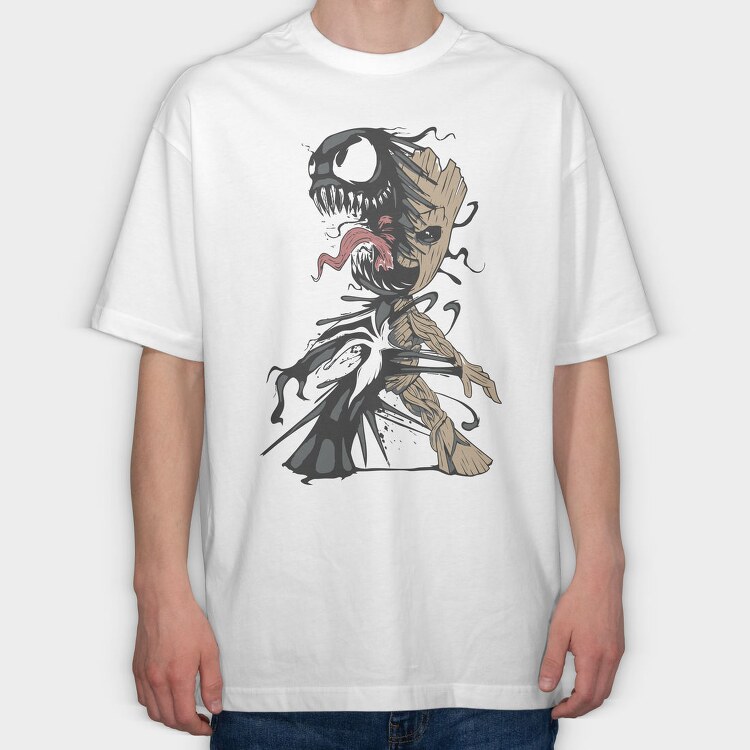 Venomized Groot, Tricou Oversize Barbati (Unisex)