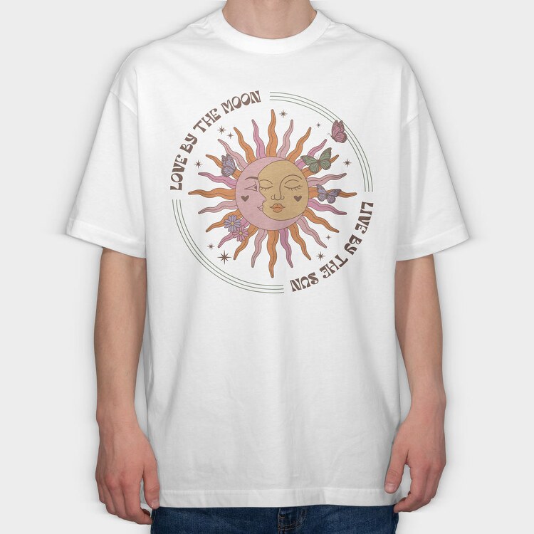 Love By The Moon, Tricou Oversize Barbati (Unisex)