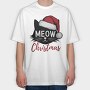 Meow Christmas Cat, Tricou Oversize Barbati (Unisex)