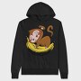 Banana Monkey Ride, Hanorac Oversize Barbati (Unisex)