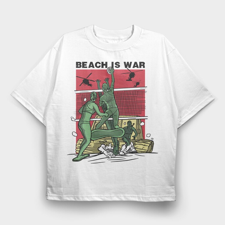 Beach Volleyball War 1, Tricou Oversize Barbati (Unisex)