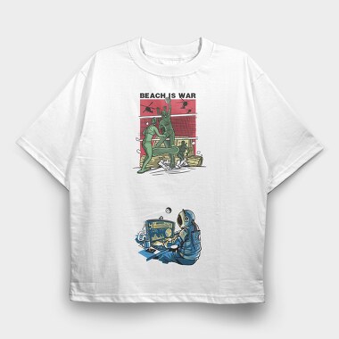 Beach Volleyball War, Tricou Oversize Barbati (Unisex)