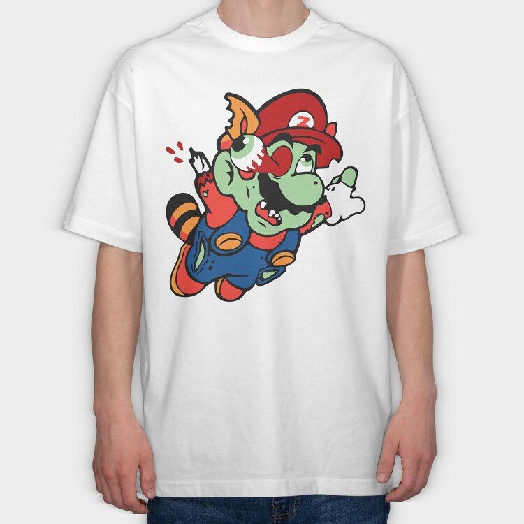 Zombie Mario, Tricou Oversize Barbati (Unisex)