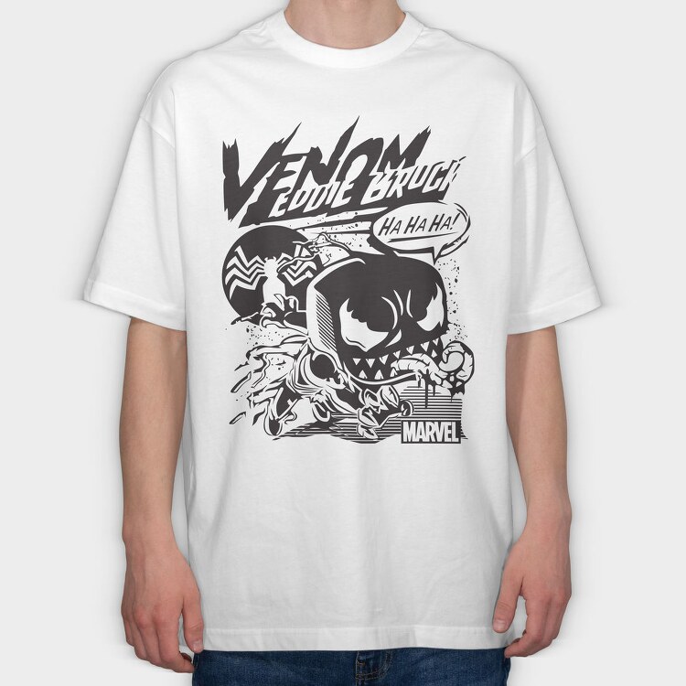 Venom Laugh Comic, Tricou Oversize Barbati (Unisex)