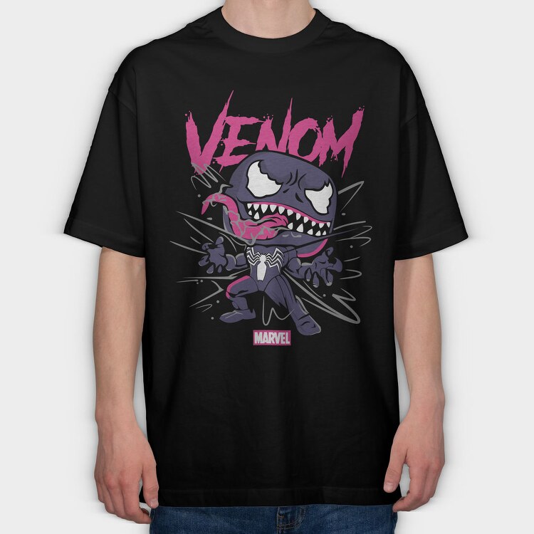 Venomized Spiderman, Tricou Oversize Barbati (Unisex)