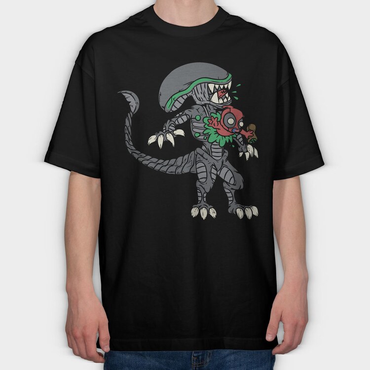 Alien Invader, Tricou Oversize Barbati (Unisex)