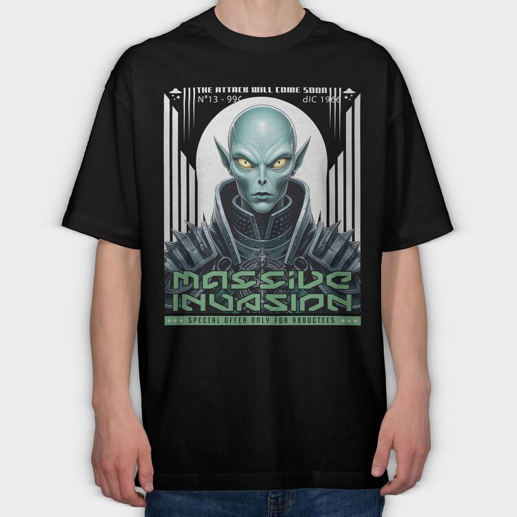 Alien Massive Invasion Trend, Tricou Oversize Barbati (Unisex)