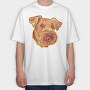 Airedale Terrier Dog, Tricou Oversize Barbati (Unisex)