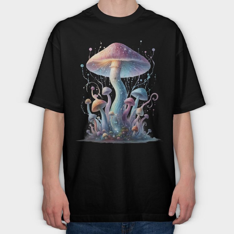 Magic Mushroom Cloud, Tricou Oversize Barbati (Unisex)