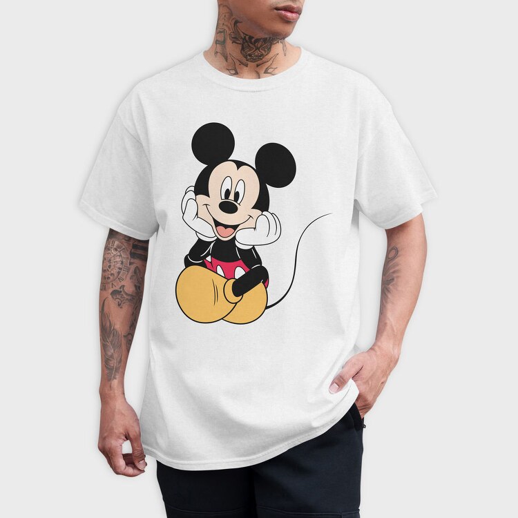 Mickey Mouse Smile 1, Tricou Barbati (Unisex)