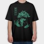 Green Leaf Ninja, Tricou Oversize Barbati (Unisex)
