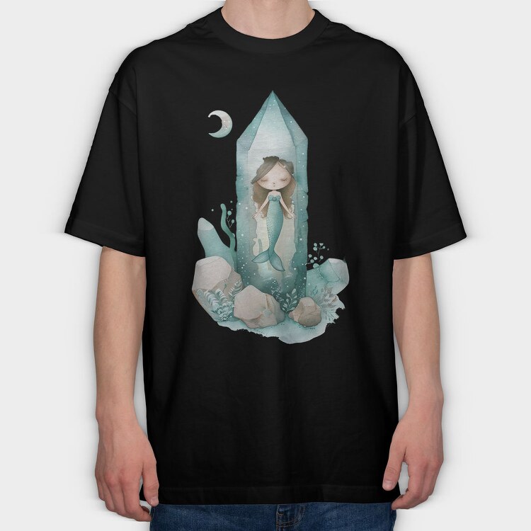 Mermaid Crystal Nest, Tricou Oversize Barbati (Unisex)