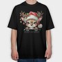 Merry Bright Reindeer, Tricou Oversize Barbati (Unisex)