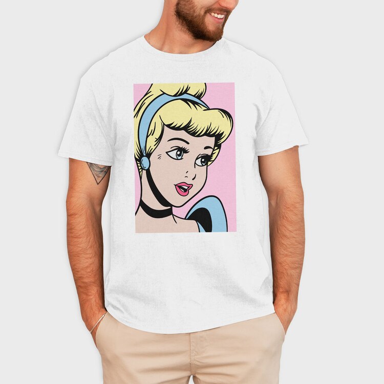 Pop Art Cinderella, Tricou Barbati (Unisex)