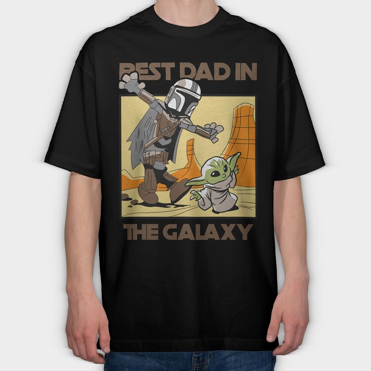 Best Dad In The Galaxy, Tricou Oversize Barbati (Unisex)