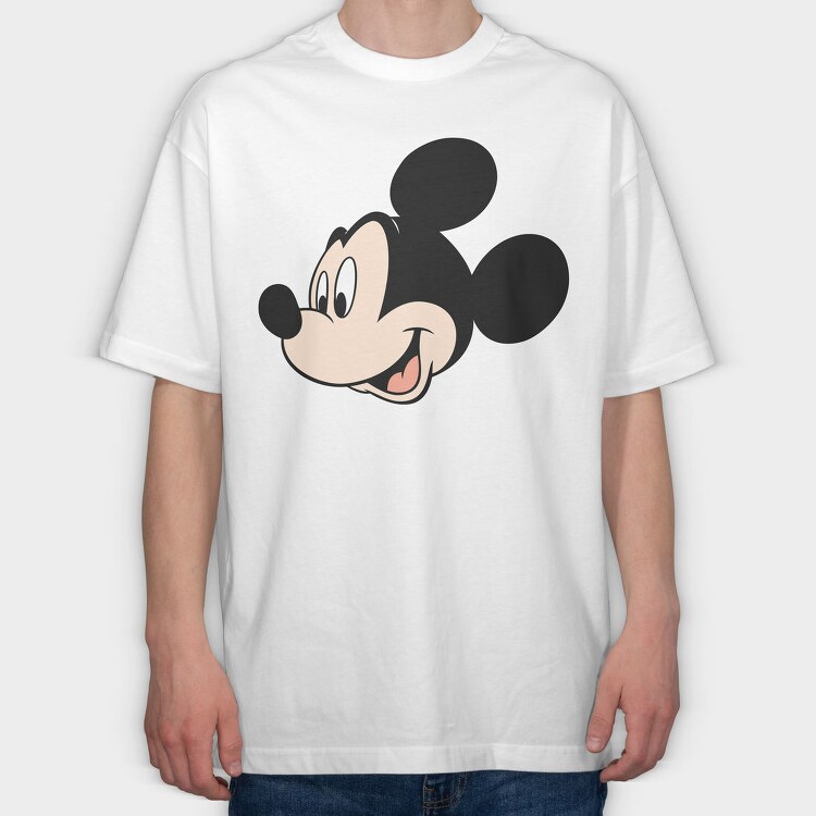 Mickey Mouse Smile, Tricou Oversize Barbati (Unisex)