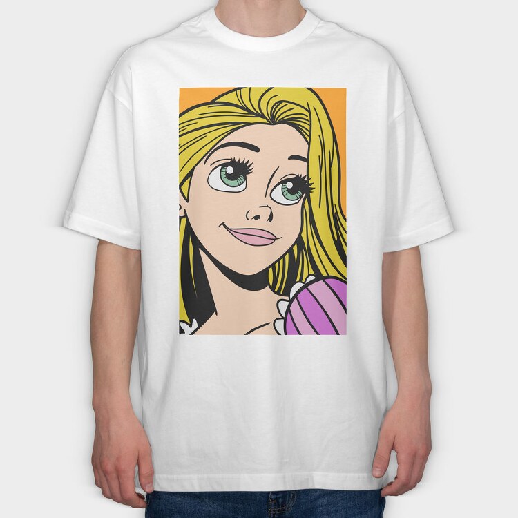 Pop Art Girl, Tricou Oversize Barbati (Unisex)
