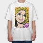 Pop Art Girl, Tricou Oversize Barbati (Unisex)