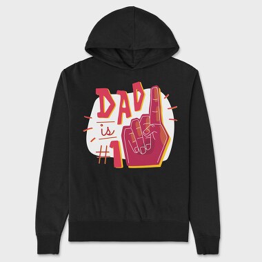 Dad Is No 1, Hanorac Oversize Barbati (Unisex)