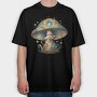Magic Mushroom Swirls, Tricou Oversize Barbati (Unisex)
