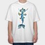 Mermaid Fish Tail, Tricou Oversize Barbati (Unisex)