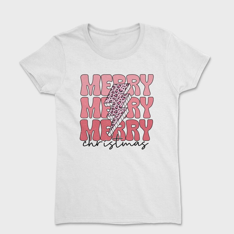 Merry Christmas Sleigh, Tricou Femei