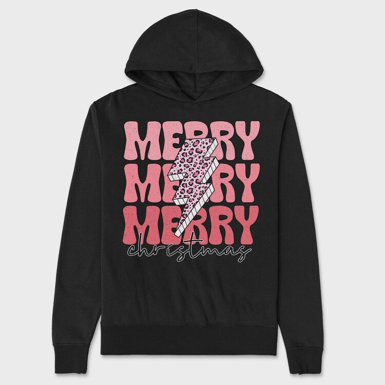 Merry Christmas Sleigh, Hanorac Oversize Barbati (Unisex)