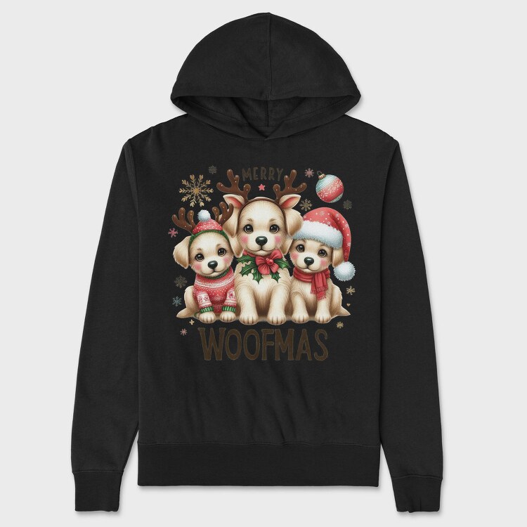 Merry Woofmas, Hanorac Oversize Barbati (Unisex)
