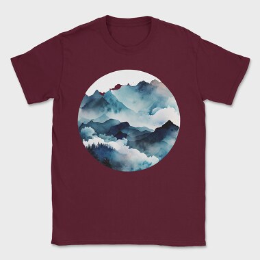 Misty Peaks Symphony, Tricou Barbati (Unisex)