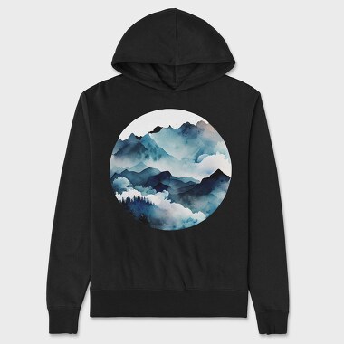 Misty Peaks Symphony, Hanorac Oversize Barbati (Unisex)
