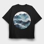 Misty Peaks Symphony, Tricou Oversize Barbati (Unisex)