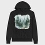 Misty Pine Forest, Hanorac Oversize Barbati (Unisex)