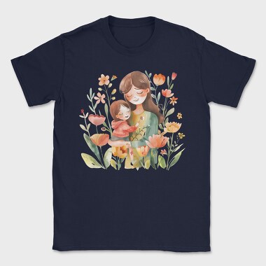 Mom And Baby Flower Bond, Tricou Barbati (Unisex)