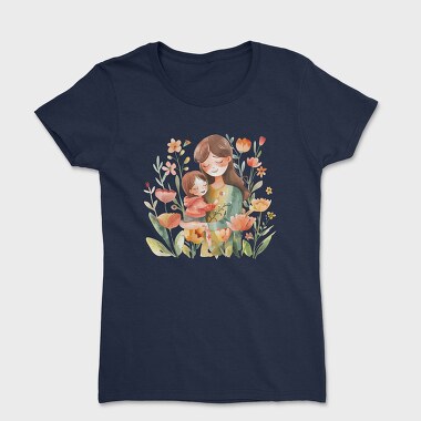 Mom And Baby Flower Bond, Tricou Femei