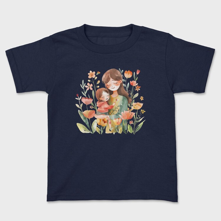 Mom And Baby Flower Bond, Tricou Copii