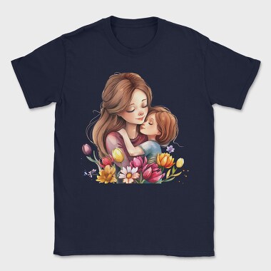 Mom And Flower Cuddle, Tricou Barbati (Unisex)