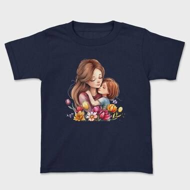 Mom And Flower Cuddle, Tricou Copii